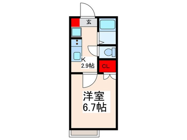 ＨＯＫＵＳＡＩ３４５の物件間取画像